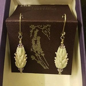 Andrea Kiernan Lavender Glass Bead Earrings